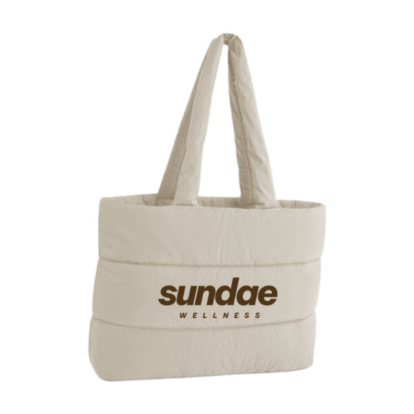   The Sundae Wellness quilted tote bag - Brown Thumbnail