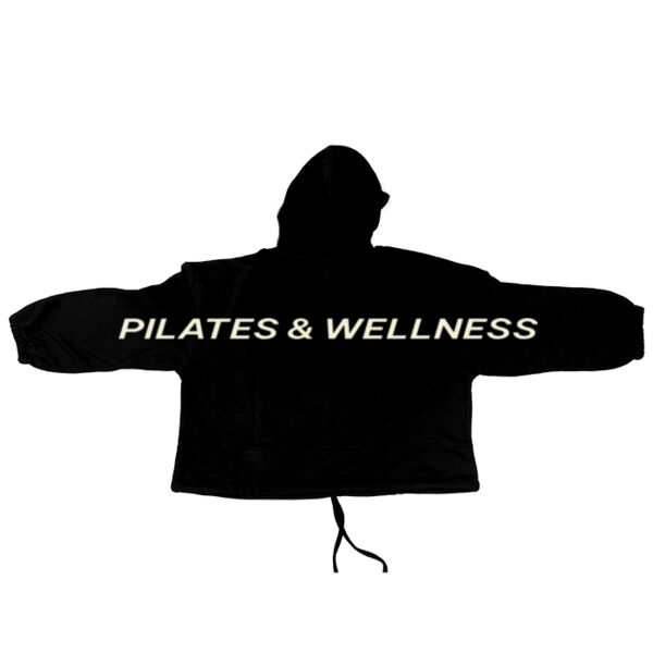 The Sundae Wellness cropped oversized hoodie - Beige Thumbnail